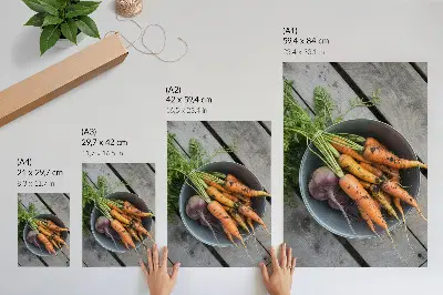 Art print juicy vegetables bowl in a rustic wood style