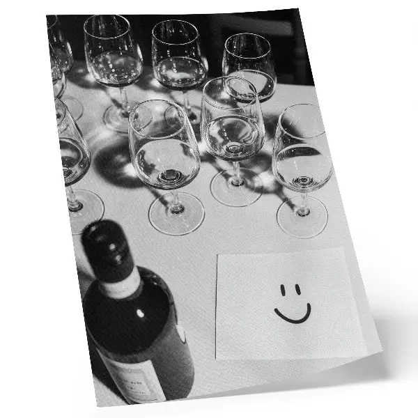 Poster with chic black and white contrasting elegance