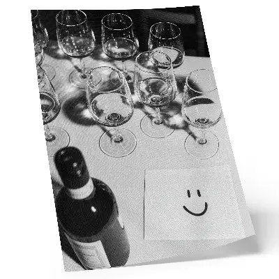 Poster with chic black and white contrasting elegance