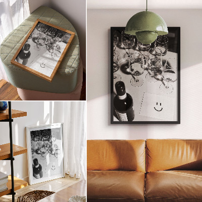 Poster Chic elegance black and white contrasts.