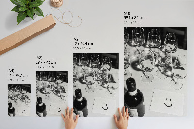 Poster Chic elegance black and white contrasts.