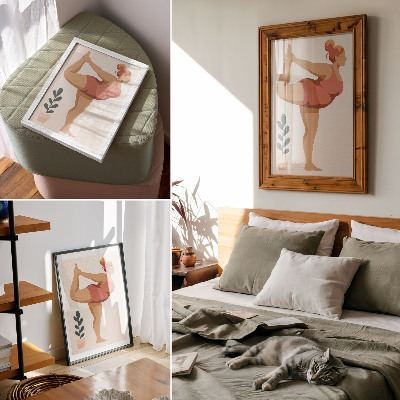 Premium wall art Simple form, warm shades, calm, balance