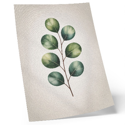 Decorative poster A branch with a group of green leaves