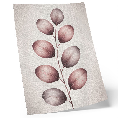 Poster Branch with pink leaves minimalism lightness