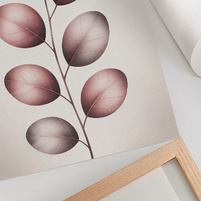 Poster Branch with pink leaves minimalism lightness