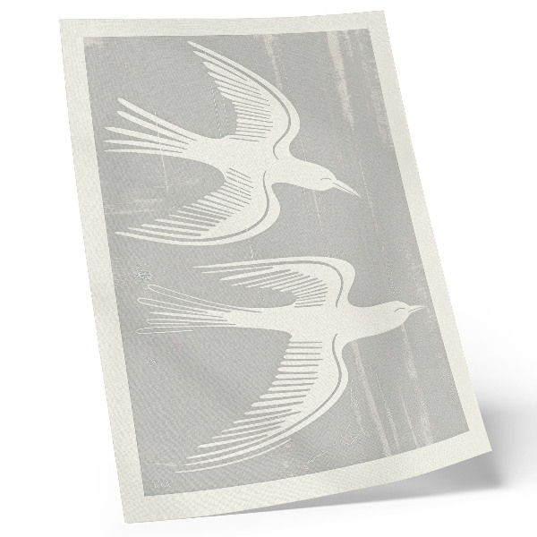 Art print Birds on a gray background harmony simplicity