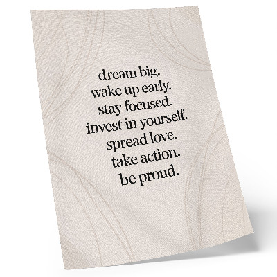 Premium wall art Motivational message, bright background, elegant lines