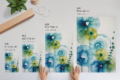 Art print Blue and green spots abstract modernity