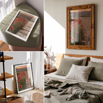 Decorative poster Poppies sunset nature color harmony