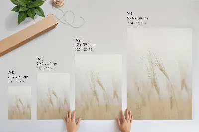 Ears of Grain Poster minimalist elegance art print