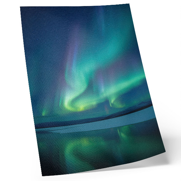 Art print The Northern Lights in the background of beautiful night nature