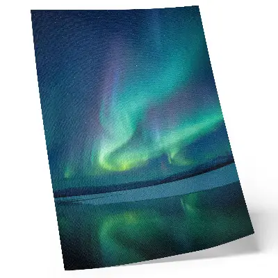 Art print featuring the Northern Lights over a beautiful night landscape