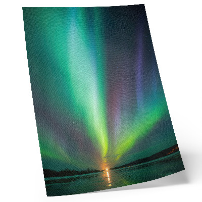 Premium wall art Aurora Borealis over a night landscape full of stars