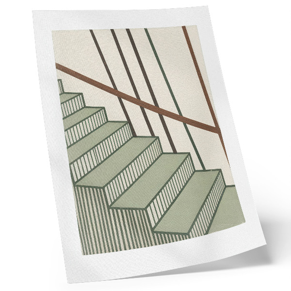 Poster Stair geometry dynamism minimalism elegance