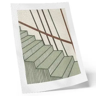 Stair Geometry Poster minimalist print featuring dynamic lines and elegant style