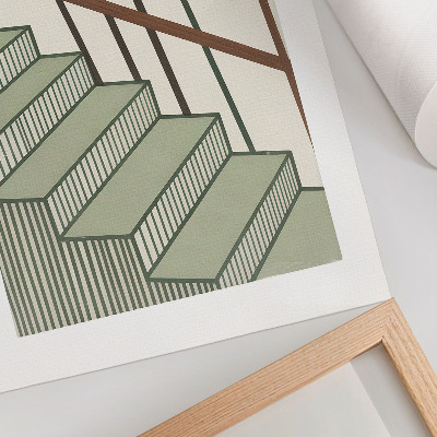 Poster Stair geometry dynamism minimalism elegance
