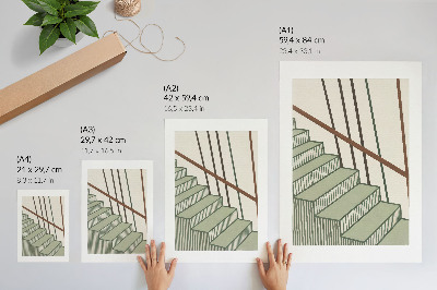 Poster Stair geometry dynamism minimalism elegance