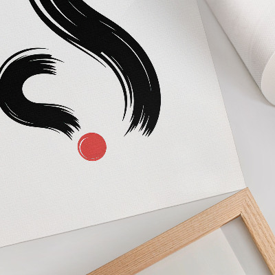 Poster Minimalist contrasts, dynamics, red accent