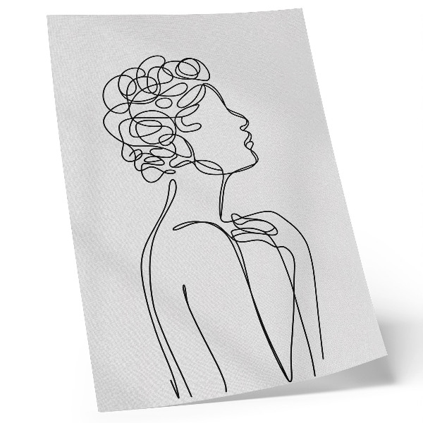Art print A minimalist image of a female silhouette