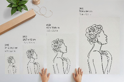 Art print A minimalist image of a female silhouette