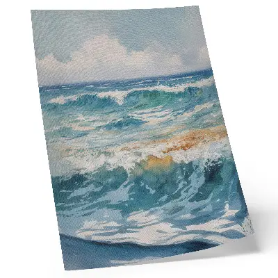 Atmospheric waves decorative poster the tranquil beauty of nature