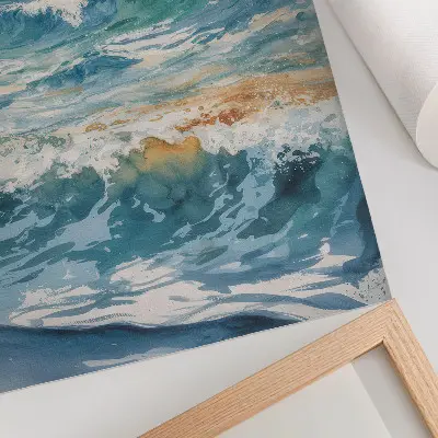Atmospheric waves decorative poster the tranquil beauty of nature