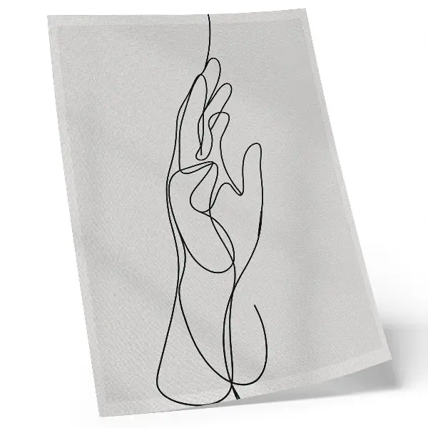 Poster minimalist hand line drawing in a modern elegant style