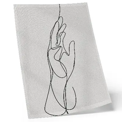 Poster minimalist hand line drawing in a modern elegant style