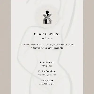 Poster minimalist hand line drawing in a modern elegant style