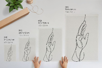 Poster Minimalist hand line elegance modernity