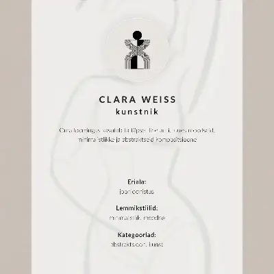 Poster minimalist hand line drawing in a modern elegant style