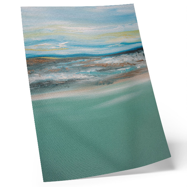 Decorative poster Harmony blue green cream abstract