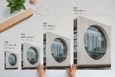 Art print Futuristic facade, strict lines, glass structure