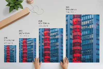 Art print modern architecture featuring an urban atmosphere and sense of spaciousness