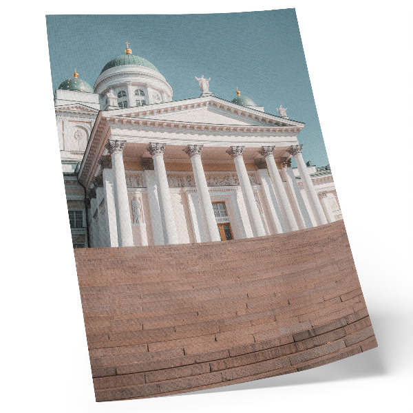 Poster Building with columns and elegant architectural details