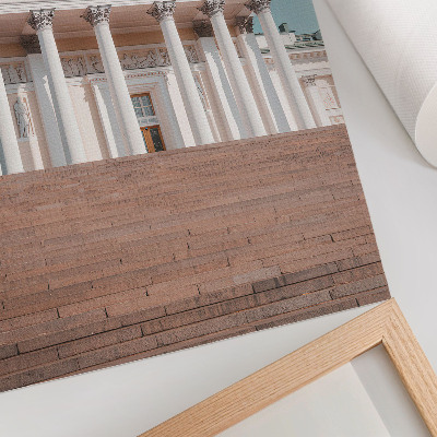 Poster Building with columns and elegant architectural details