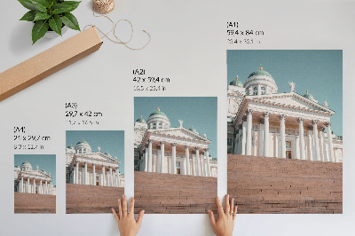 Poster Building with columns and elegant architectural details
