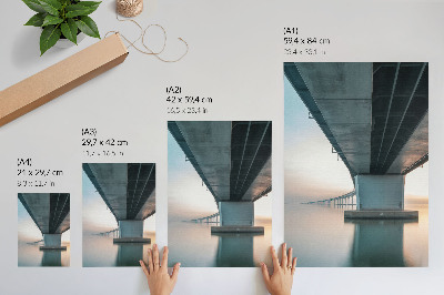 Art print Bridge over the water minimalist elegance modernity