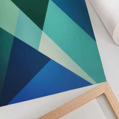 Art print Green and blue triangles of varying intensity