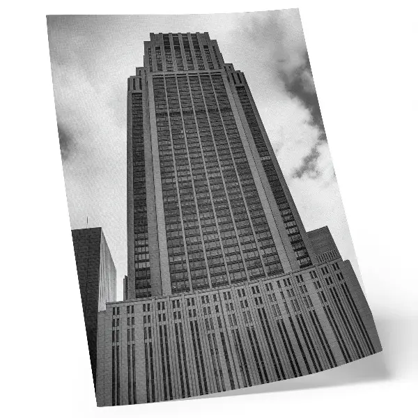 Decorative poster minimalist skyscraper with a theme of harmony and austerity