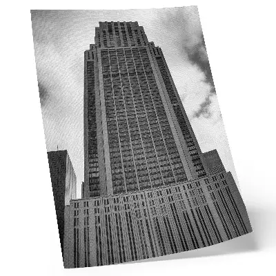 Decorative poster minimalist skyscraper with a theme of harmony and austerity