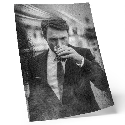 Poster A black and white portrait full of elegance