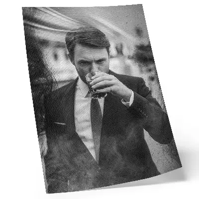 Poster an elegant black and white portrait