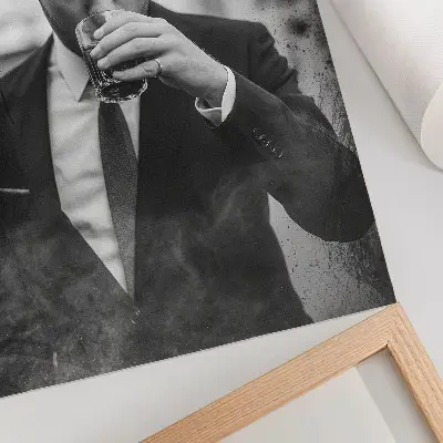 Poster an elegant black and white portrait