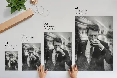 Poster an elegant black and white portrait