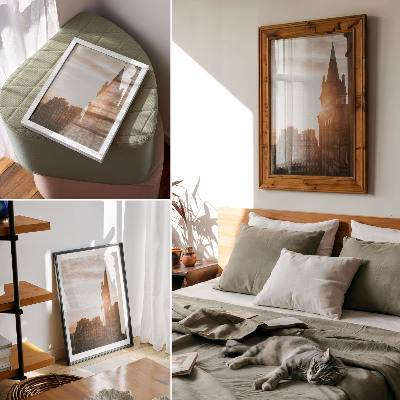 Poster Architecture warm shades sunset