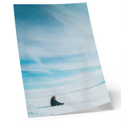 Art print Blue sky over the snowy wasteland, silence and space