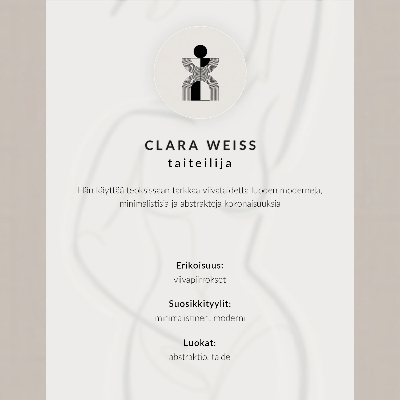 Poster Two-dimensional faces line modernity elegance