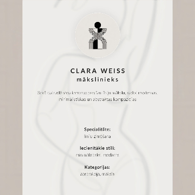Poster Two-dimensional faces line modernity elegance