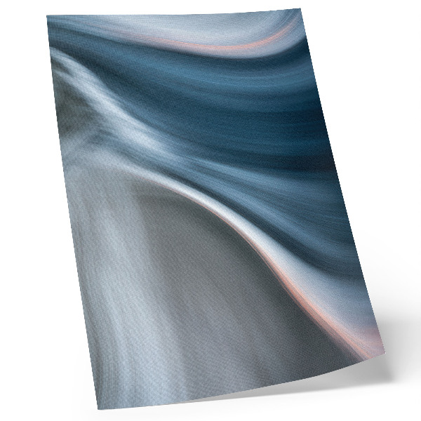 Premium wall art Dynamic wavy lines in cool shades of blue